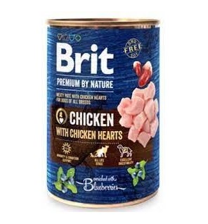 Brit PR CANS CHICKEN WITH HEARTS 800GR
