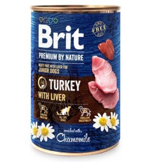 BRIT CANS  TURKEY  WITH LIVER 400GR