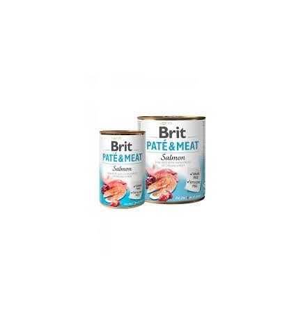 BRIT DOGG CANS PATE & MEAT SALMON  400GR