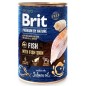 BRIT PR CANS FISH WTH FISH SKIN  800GR