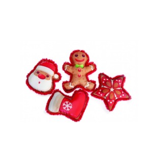 Χριστουγεννιάτικο παιχνίδι "SantaClaus,star, stocking & gingerbread"