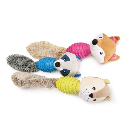 Παιχνίδι Σκύλου "Plush toys with animal shaped TPR body"