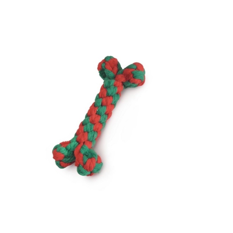 Χριστουγεννιάτικο Παιχνίδι Σκυλου"Christmas Bones,Woven Cotton Rope"
